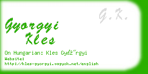 gyorgyi kles business card